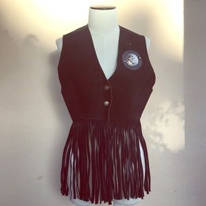 Leather Fringe Vest 🖤